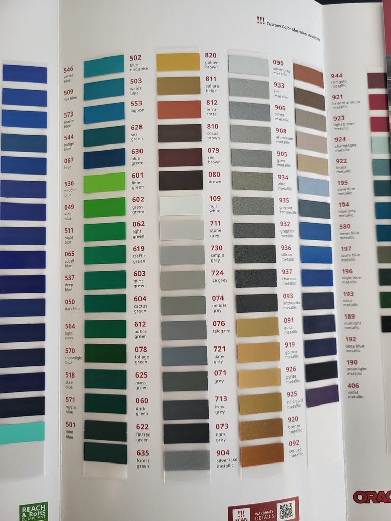 Oracal Color Guide