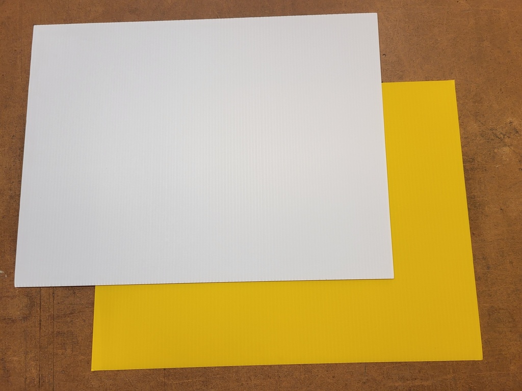 Corrugated Plastic Blanks 18"x24"x4mm