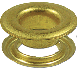 Banner Grommets — #2 Brass Self-Piercing by Fasnap