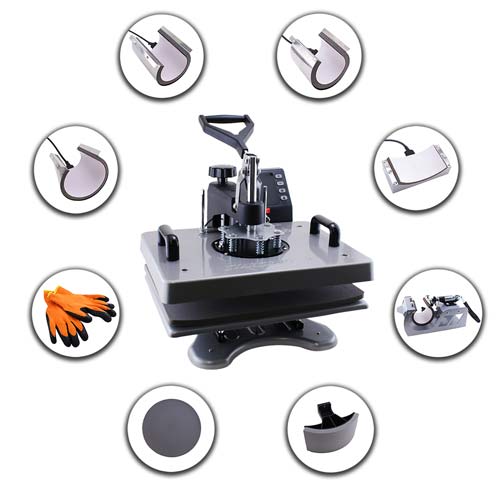 StarCraft 12" x 15" 8-in-1 Swing Away Heat Press - Silver