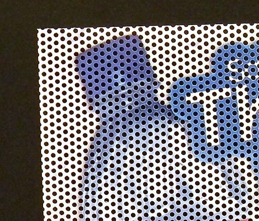 70/30 Illusion Outside Mount Window Perf, 54" wide 6.3 mil, White/Black Perforated Film, Clear Removable Adhesive