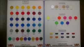 W.M. Plastics Color Guide With Actual Printed Samples